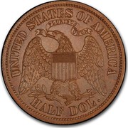 USA Half Dol. Anthony Paquet 1877 UNITED STATES OF AMERICA E PLURIBUS UNUM HALF DOL. coin reverse USA Half Dol. Anthony Paquet 1877 UNITED STATES OF AMERICA E PLURIBUS UNUM HALF DOL. coin reverse