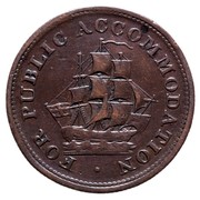 Canada Half Penny Token For Public Accommodation 1830 Public Accommodation FOR PUBLIC ACCOMMODATION coin obverse Canada Half Penny Token For Public Accommodation 1830 Public Accommodation FOR PUBLIC ACCOMMODATION coin obverse