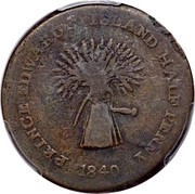 Canada Halfpenny Commerce & Trade 1840  PRINCE EDWARD'S ISLAND HALFPENNY 1840 coin obverse Canada Halfpenny Commerce & Trade 1840  PRINCE EDWARD'S ISLAND HALFPENNY 1840 coin obverse