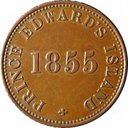 Canada Halfpenny (Prince Edward's Island - Self government and free trade) PRINCE EDWARD'S ISLAND * 1855 coin obverse Canada Halfpenny (Prince Edward's Island - Self government and free trade) PRINCE EDWARD'S ISLAND * 1855 coin obverse