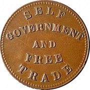 Canada Halfpenny (Prince Edward's Island - Self government and free trade) SELF GOVERNMENT AND FREE TRADE coin reverse Canada Halfpenny (Prince Edward's Island - Self government and free trade) SELF GOVERNMENT AND FREE TRADE coin reverse