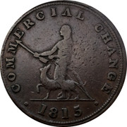 Canada Halfpenny (Sloop Token - Commercial Change Hunter) COMMERCIAL CHANGE 1815 coin reverse Canada Halfpenny (Sloop Token - Commercial Change Hunter) COMMERCIAL CHANGE 1815 coin reverse
