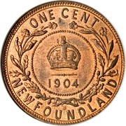 Canada One Cent Edward VII 1904 H KM# 9 ONE CENT NEWFOUNDLAND coin reverse Canada One Cent Edward VII 1904 H KM# 9 ONE CENT NEWFOUNDLAND coin reverse