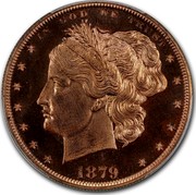 USA One Dollar Washlady Pattern Dollar 1879 1879 coin obverse USA One Dollar Washlady Pattern Dollar 1879 1879 coin obverse