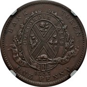 Canada One Penny People's Bank 1837 KM# Tn13 BANK TOKEN CONCORDIA SALUS BANQUE DU PEUPLE 1837 ONE PENNY coin reverse Canada One Penny People's Bank 1837 KM# Tn13 BANK TOKEN CONCORDIA SALUS BANQUE DU PEUPLE 1837 ONE PENNY coin reverse