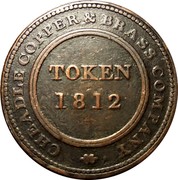 UK One Penny Staffordshire - Cheadle Copper & Brass Co 1812  CHEADLE COPPER & BRASS COMPANY TOKEN 1812 coin obverse UK One Penny Staffordshire - Cheadle Copper & Brass Co 1812  CHEADLE COPPER & BRASS COMPANY TOKEN 1812 coin obverse