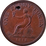 Canada One Penny Token Wellington Peninsular token to Vittoria 1813  ONE PENNY TOKEN 1813 coin reverse Canada One Penny Token Wellington Peninsular token to Vittoria 1813  ONE PENNY TOKEN 1813 coin reverse