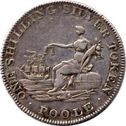 UK One Shilling Dorsetshire - Poole W.B. Best 1812  ONE SHILLING SILVER TOKEN ∙ POOLE ∙ coin reverse UK One Shilling Dorsetshire - Poole W.B. Best 1812  ONE SHILLING SILVER TOKEN ∙ POOLE ∙ coin reverse