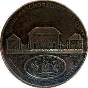 UK Penny Angusshire - Dundee T. Webster 1797  PUBLIC WAREHOUSES ON THE QUAY WRIGHT JUN---DES SHIPPING OF THIS PORT 8800 TONS REGR coin reverse