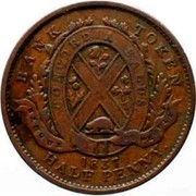 Canada Sou Bouquet Sous 1837 KM# Tn8 BANK TOKEN CONCORDIA SALUS BANQUE DU PEUPLE 1837 HALF PENNY. coin reverse Canada Sou Bouquet Sous 1837 KM# Tn8 BANK TOKEN CONCORDIA SALUS BANQUE DU PEUPLE 1837 HALF PENNY. coin reverse