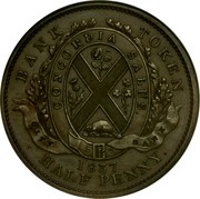 Canada Sou Bouquet Sous 1837 KM# Tn6 PROVINCE DU BAS CANADA. UN SOU coin reverse Canada Sou Bouquet Sous 1837 KM# Tn6 PROVINCE DU BAS CANADA. UN SOU coin reverse