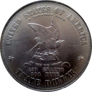 USA Trade Dollar Liberty Seated European Effigy Pattern 1873 UNITED STATES OF AMERICA E PLURIBUS UNUM IN GOD WE TRUST 420 GRAINS 900 FINE TRADE DOLLAR coin reverse USA Trade Dollar Liberty Seated European Effigy Pattern 1873 UNITED STATES OF AMERICA E PLURIBUS UNUM IN GOD WE TRUST 420 GRAINS 900 FINE TRADE DOLLAR coin reverse