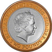 UK Two Pounds 150th Anniversary of the London Underground - Logo (Piedfort) 2013 Proof ELIZABETH∙II∙D∙G∙REG∙FID∙DEF ∙TWO POUNDS∙ IRB coin obverse UK Two Pounds 150th Anniversary of the London Underground - Logo (Piedfort) 2013 Proof ELIZABETH∙II∙D∙G∙REG∙FID∙DEF ∙TWO POUNDS∙ IRB coin obverse