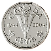 Canada V Cents Anniversary of D-Day 1944-2004 Proof KM# 506 CANADA V CENTS 1944 2004 TS coin reverse Canada V Cents Anniversary of D-Day 1944-2004 Proof KM# 506 CANADA V CENTS 1944 2004 TS coin reverse
