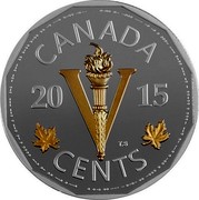 Canada V Cents Legacy of the Canadian Nickel 2015 proof; unknown in package with certificate CANADA 20 15 V CENTS T.S coin reverse