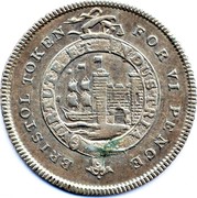 UK VI Pence Somersetshire - Bristol To Facilitate Trade 1811  BRISTOL TOKEN FOR VI PENCE VIRTUTE ET INDUSTRIA coin obverse UK VI Pence Somersetshire - Bristol To Facilitate Trade 1811  BRISTOL TOKEN FOR VI PENCE VIRTUTE ET INDUSTRIA coin obverse