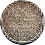 UK VI Pence Somersetshire - Bristol To Facilitate Trade 1811  O FACILITATE TRADE ∙ ISSUED IN BRISTOL AUGT 12∙1811∙ PAYABLE BY MESSRS FRAS GARRATT WM TERRELL EDWD BIRD LANT BECK & FRANS H. GRIGG. coin reverse UK VI Pence Somersetshire - Bristol To Facilitate Trade 1811  O FACILITATE TRADE ∙ ISSUED IN BRISTOL AUGT 12∙1811∙ PAYABLE BY MESSRS FRAS GARRATT WM TERRELL EDWD BIRD LANT BECK & FRANS H. GRIGG. coin reverse