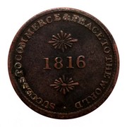 Canada 1/2 Penny Sir Issac Brock 1816 UC-6A1 1816 SUCCESS TO COMMERCE & PEACE TO THE WORLD coin reverse Canada 1/2 Penny Sir Issac Brock 1816 UC-6A1 1816 SUCCESS TO COMMERCE & PEACE TO THE WORLD coin reverse