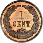 USA 1 Cent Haseltine Restrike 1861 KM# Pn1 1 CENT coin reverse USA 1 Cent Haseltine Restrike 1861 KM# Pn1 1 CENT coin reverse