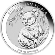 Australia 1 Dollar Australian Koala 2019 AUSTRALIAN KOALA 2019 1 OZ 9999 SILVER P IJ coin reverse Australia 1 Dollar Australian Koala 2019 AUSTRALIAN KOALA 2019 1 OZ 9999 SILVER P IJ coin reverse