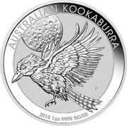 Australia 1 Dollar Australian Kookaburra Full Moon (40.60 mm) 2018 P BU AUSTRALIAN KOOKABURRA 2018 1OZ 9999 SILVER P NM coin reverse Australia 1 Dollar Australian Kookaburra Full Moon (40.60 mm) 2018 P BU AUSTRALIAN KOOKABURRA 2018 1OZ 9999 SILVER P NM coin reverse