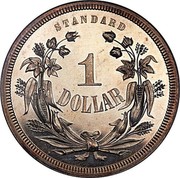 USA 1 Dollar (Standard Pattern) STANDARD 1 DOLLAR coin reverse USA 1 Dollar (Standard Pattern) STANDARD 1 DOLLAR coin reverse