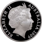 Australia 1 Dollar Year of the Ox (Proof) 2009 ELIZABETH II AUSTRALIA 2009 coin obverse Australia 1 Dollar Year of the Ox (Proof) 2009 ELIZABETH II AUSTRALIA 2009 coin obverse