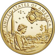 USA $1 (Native American Dollar - American Indians in the Space Program) UNITED STATES OF AMERICA $1 ESD JFM coin reverse USA $1 (Native American Dollar - American Indians in the Space Program) UNITED STATES OF AMERICA $1 ESD JFM coin reverse