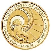 USA $10 Betty Ford 2016 W Proof KM# 628 ∙ UNITED STATES OF AMERICA ∙ E PLURIBUS UNUM ∙ $10 ∙ 1/2 OZ. .9999 FINE GOLD coin reverse USA $10 Betty Ford 2016 W Proof KM# 628 ∙ UNITED STATES OF AMERICA ∙ E PLURIBUS UNUM ∙ $10 ∙ 1/2 OZ. .9999 FINE GOLD coin reverse