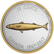 Canada 10 Cents Mackerel 2017 10 CENTS CANADA 1867-2017 coin reverse Canada 10 Cents Mackerel 2017 10 CENTS CANADA 1867-2017 coin reverse