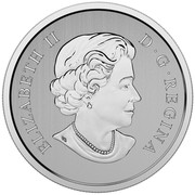 Canada 10 Dollars Canadian Maple Leaves 2016 Specimen KM# 2139 ELIZABETH II D ∙ G ∙ REGINA coin obverse