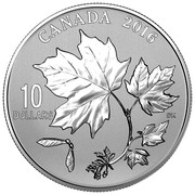 Canada 10 Dollars Canadian Maple Leaves 2016 Specimen KM# 2139 CANADA 2016 10 DOLLARS coin reverse