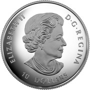 Canada 10 Dollars Celebration of Love 2016 KM# 2117 ELIZABETH II D G REGINA 10 DOLLARS coin obverse