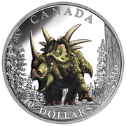 Canada 10 Dollars Day of the Dinosaurs The Spiked Lizard 2016 Proof KM# 2123 CANADA 10 DOLLARS 2016 coin reverse Canada 10 Dollars Day of the Dinosaurs The Spiked Lizard 2016 Proof KM# 2123 CANADA 10 DOLLARS 2016 coin reverse