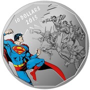 Canada 10 Dollars DC Comics Originals Gauntlet 2015 Matte Proof KM# C1890 10 DOLLARS 2015 coin reverse