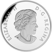 Canada 10 Dollars Magnificent Mountains 2015 KM# E1859 ELIZABETH II D G REGINA coin obverse Canada 10 Dollars Magnificent Mountains 2015 KM# E1859 ELIZABETH II D G REGINA coin obverse