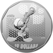 Canada 10 Dollars Marvin the Martian 2015 Matte Proof KM# 1970 10 DOLLARS 2015 coin reverse