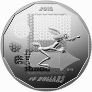 Canada 10 Dollars Wile E Coyote Super Genius 2015 Matte Proof KM# 1972 10 DOLLARS 2015 DC coin reverse