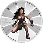 Canada 10 Dollars Wonder Woman 2016 Matte Proof KM# 2128 10 DOLLARS 2016 coin reverse