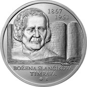 Slovakia 10 Euro 150th anniversary of the birth of Bozena Slancicova Timrava 2017 Proof 1867 1951 BOZENA SLANCÍKOVÁ TIMRAVA coin reverse