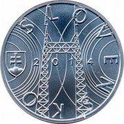 Slovakia 10 Euro 150th Anniversary of the birth of Jozef Murgas 2014 KM# 133 SLOVENSKO 2014 coin reverse Slovakia 10 Euro 150th Anniversary of the birth of Jozef Murgas 2014 KM# 133 SLOVENSKO 2014 coin reverse