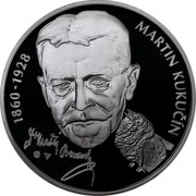 Slovakia 10 Euro 150th anniversary of the birth of Martin Kukucin 2010 Proof KM# 111 1860 - 1928 MARTIN KUKUCÍN coin reverse Slovakia 10 Euro 150th anniversary of the birth of Martin Kukucin 2010 Proof KM# 111 1860 - 1928 MARTIN KUKUCÍN coin reverse