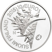 Finland 10 Euro 70th Anniversary - Peace in Europe 2015 Proof KM# 226 SUOMI FINLAND 2015 10 EURO N coin obverse Finland 10 Euro 70th Anniversary - Peace in Europe 2015 Proof KM# 226 SUOMI FINLAND 2015 10 EURO N coin obverse