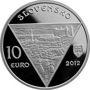 Slovakia 10 Euro 250th Anniversary of Birth of Chatam Sofer 2012 Proof KM# 123 SLOVENSKO 10 EURO 2012 coin obverse Slovakia 10 Euro 250th Anniversary of Birth of Chatam Sofer 2012 Proof KM# 123 SLOVENSKO 10 EURO 2012 coin obverse