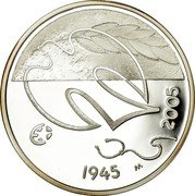 Finland 10 Euro 60 Years Peace 2005 M-M KM# 120 1945 M 2005 coin reverse Finland 10 Euro 60 Years Peace 2005 M-M KM# 120 1945 M 2005 coin reverse