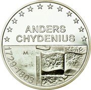 Finland 10 Euro Anders Chydenius 2003 M L-M KM# 110 ANDERS CHYDENIUS 1729-1803 M coin reverse Finland 10 Euro Anders Chydenius 2003 M L-M KM# 110 ANDERS CHYDENIUS 1729-1803 M coin reverse