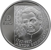 Slovakia 10 Euro Anton Bernolak 2012 Proof KM# 124 10 EURO 1762 - 1813 ANTON BERNOLÁK coin reverse Slovakia 10 Euro Anton Bernolak 2012 Proof KM# 124 10 EURO 1762 - 1813 ANTON BERNOLÁK coin reverse