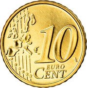 Finland 10 Euro Cent 1st map 2000 M Proof KM# 101 10 EURO CENT LL coin reverse Finland 10 Euro Cent 1st map 2000 M Proof KM# 101 10 EURO CENT LL coin reverse