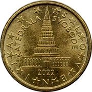Slovenia 10 Euro Cent Cathedral of Freedom 2022 UNC KM# 71 SLOVENIJA coin obverse Slovenia 10 Euro Cent Cathedral of Freedom 2022 UNC KM# 71 SLOVENIJA coin obverse