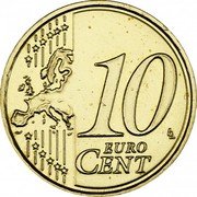 Finland 10 Euro Cent Rampant Lion 2012 FI KM# 126 10 EURO CENT LL coin reverse Finland 10 Euro Cent Rampant Lion 2012 FI KM# 126 10 EURO CENT LL coin reverse